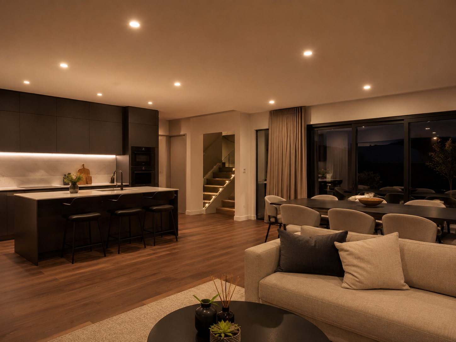 Sfeerverlichting keuken & woonkamer
